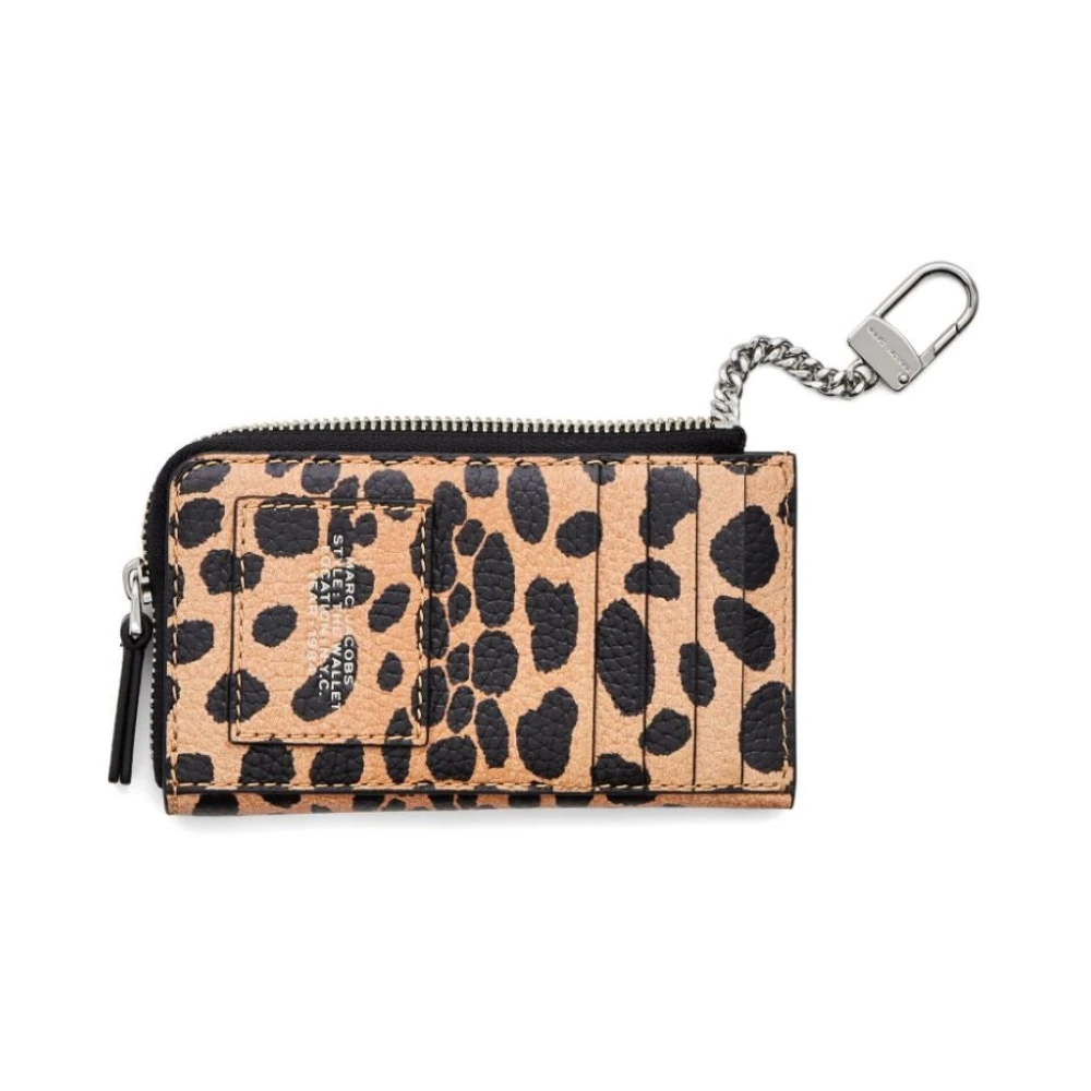 Marc Jacobs Cheetah Top Zip Multi Wallet Beige Dames
