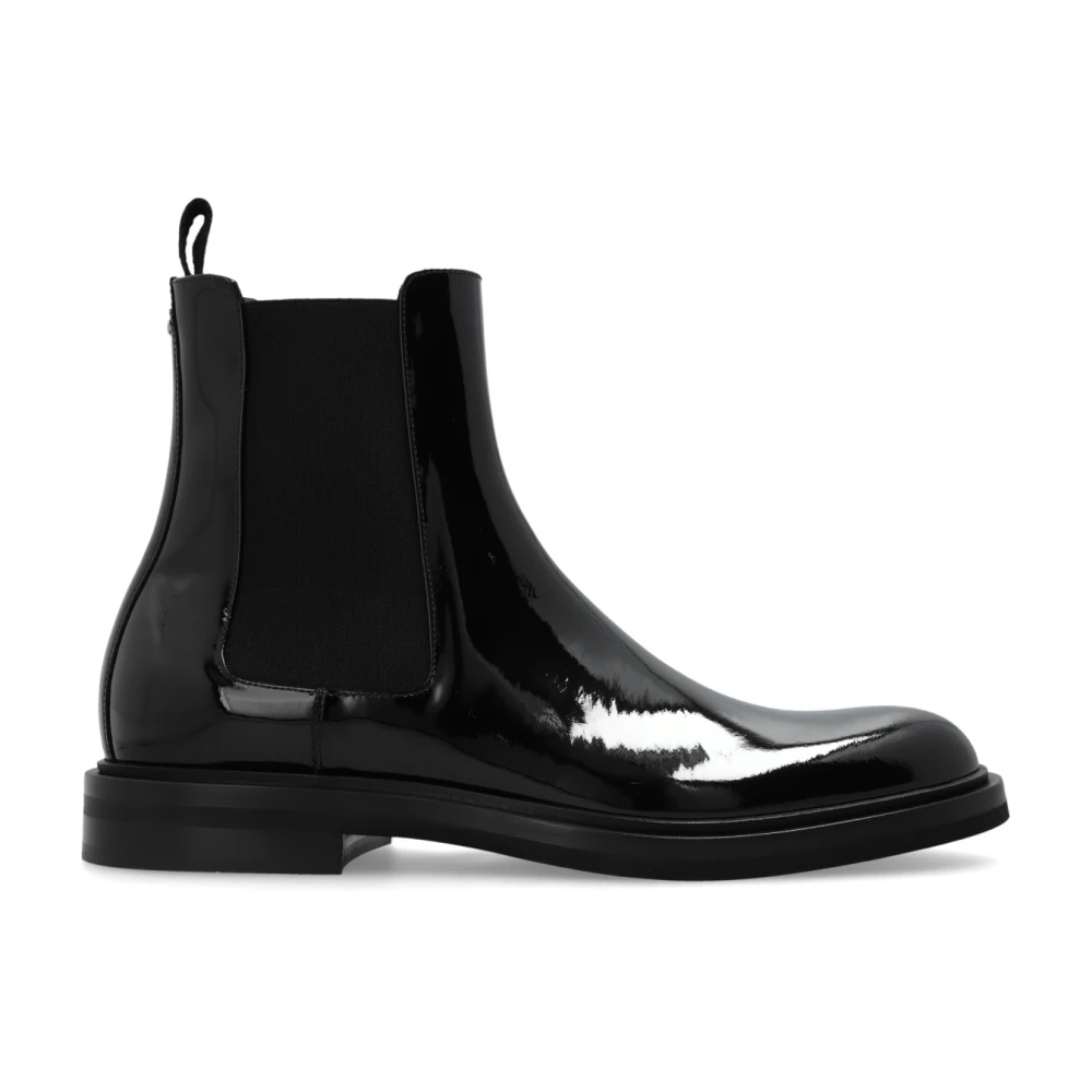 Dolce & Gabbana Men's Black Chelsea Boots, 6 Uk, Leather Ankle Boots
