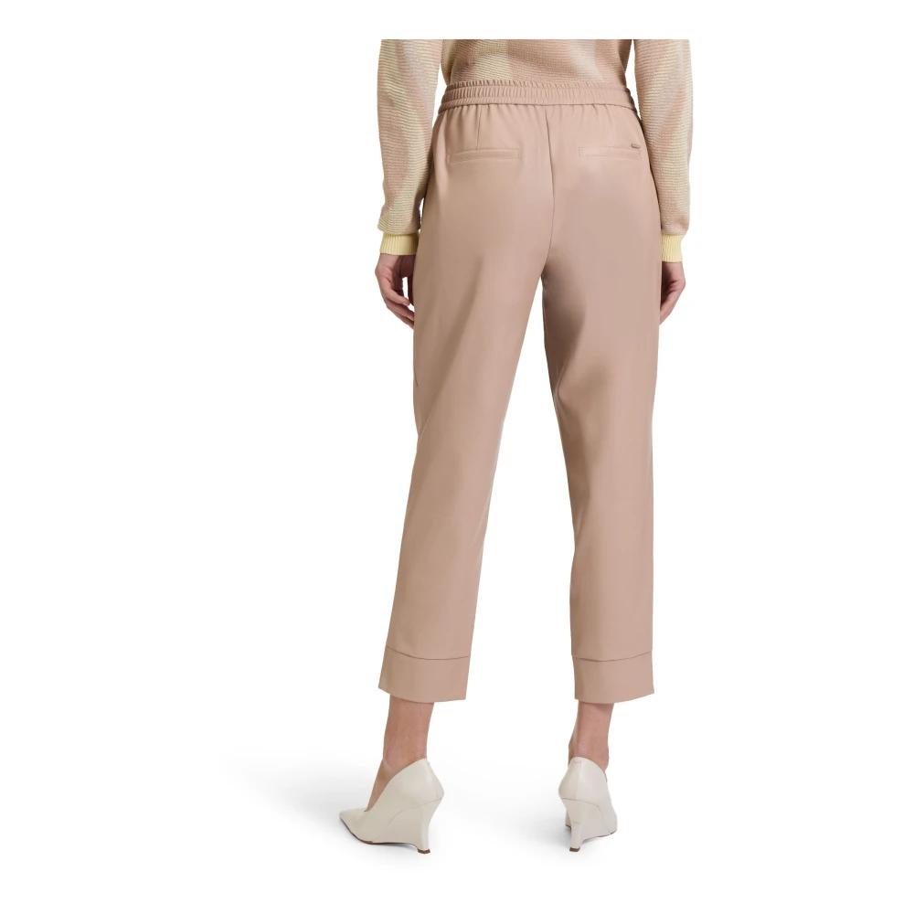 Betty & Co Broek met strikceintuur Beige Dames