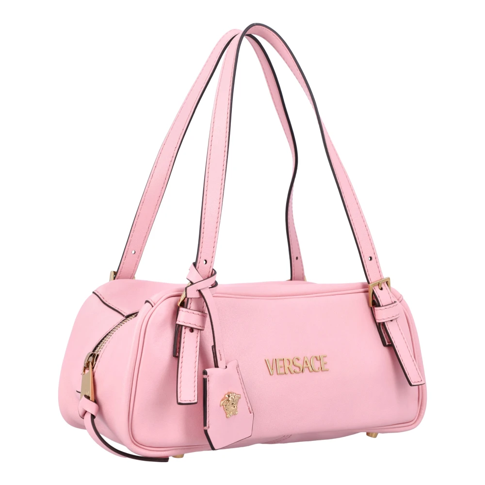 Versace Bowling Schoudertas met Strikdetail Pink Dames