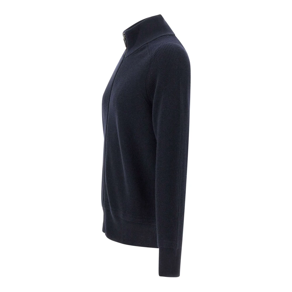 Kangra Heren Merinowol Trui Blauw Blue Heren