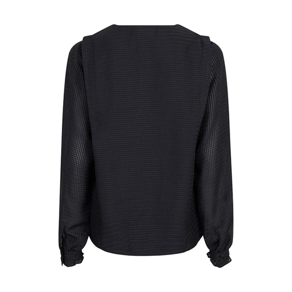 Lofty Manner Stella Blouse Lange Mouw Top Black Dames