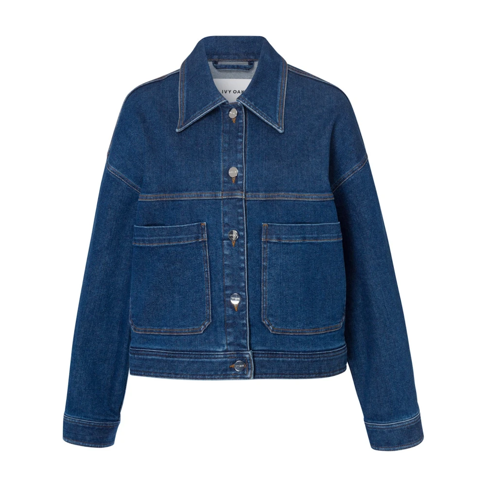 IVY OAK Denim jack voor rok of broek Blue Dames