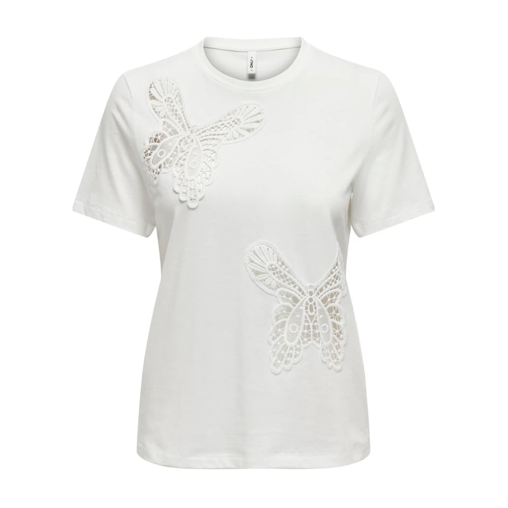 Only Fly Short Sleeve Box Top voor Vrouwen White Dames