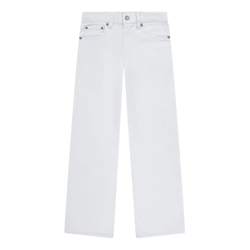 Levi's Girls White Lvg Wide Leg Jeans