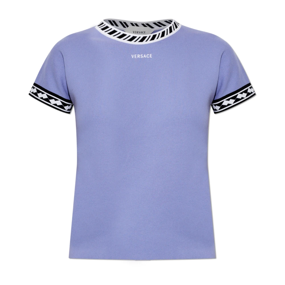 Versace Mujer Morado - Top Con Logo Bordado - Tops - Púrpura - 2XS