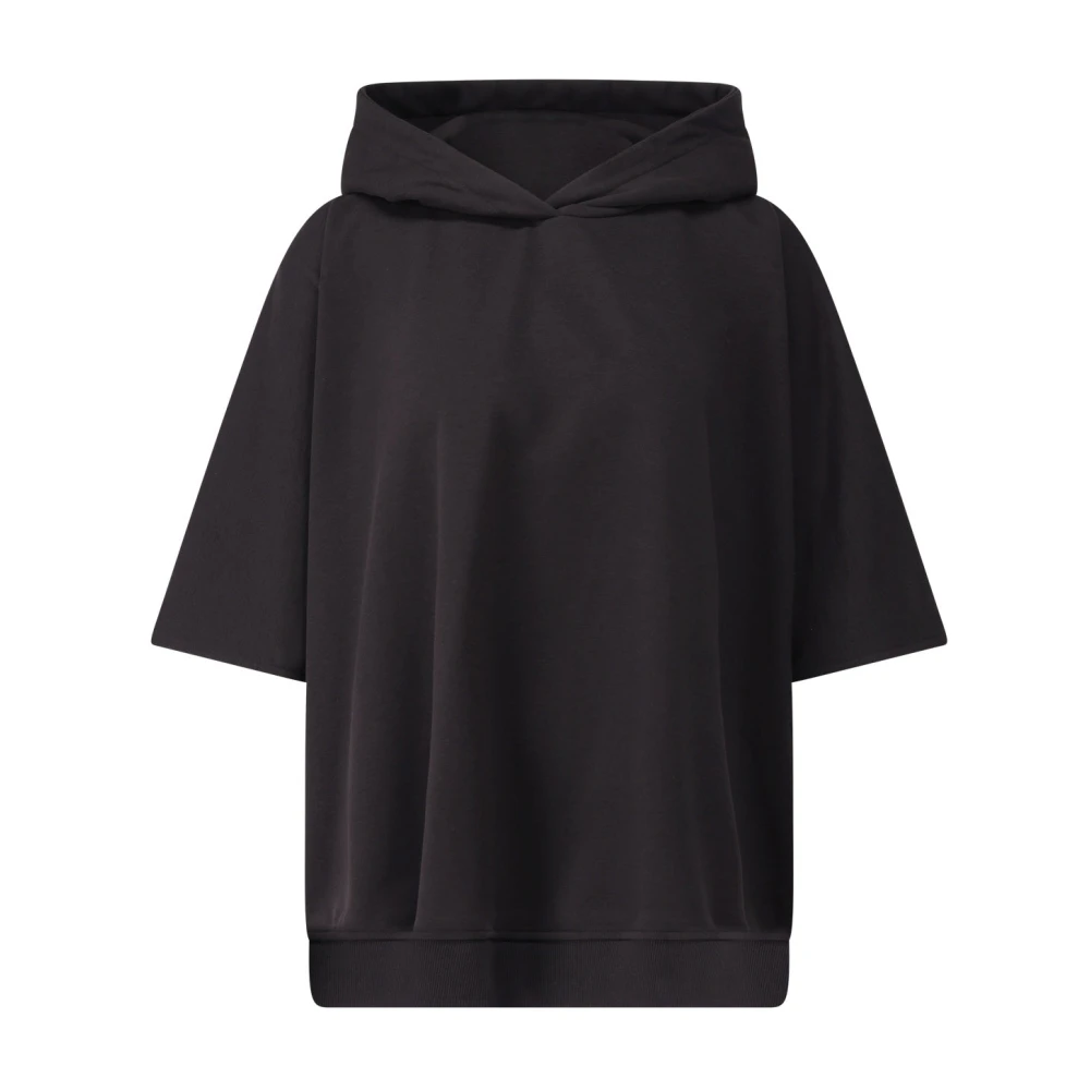 Dondup Batwing Hoodie met zijsplitten Black Dames