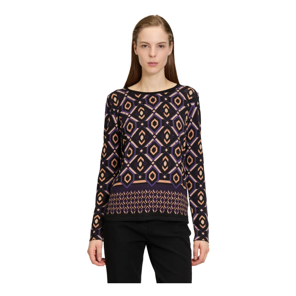 Betty Barclay Grafische Print Fijngebreide Trui Multicolor Dames