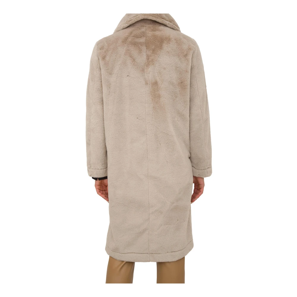 Hetregó Stijlvolle Cappotto Jas Beige Dames