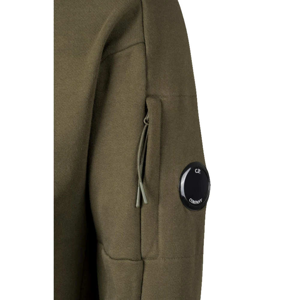 C.P. Company Diagonaal Verhoogd Fleece Hoodie Klimop Groen Green Heren