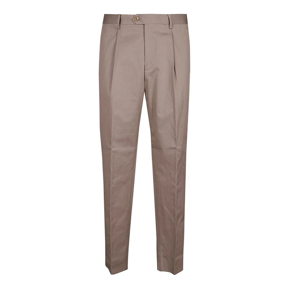 ETRO Geplooide Broek Brown Heren