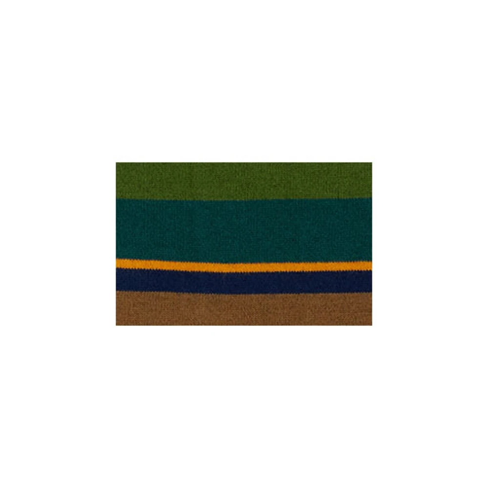 Gallo Lange groene katoenen sokken voor heren met veelkleurige strepen Multicolor Heren