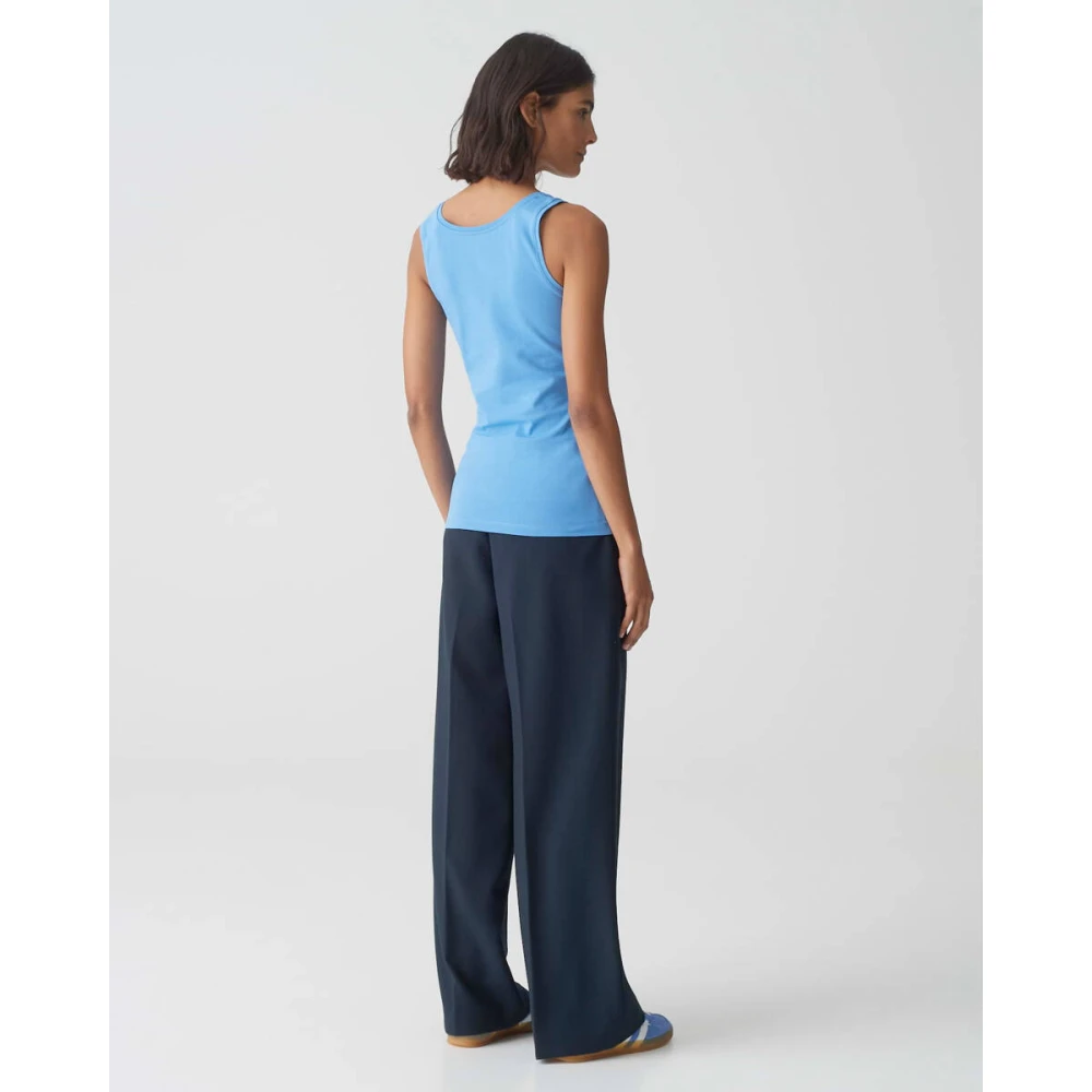 Opus Top met korte mouwen en stijl Imilia Blue Dames