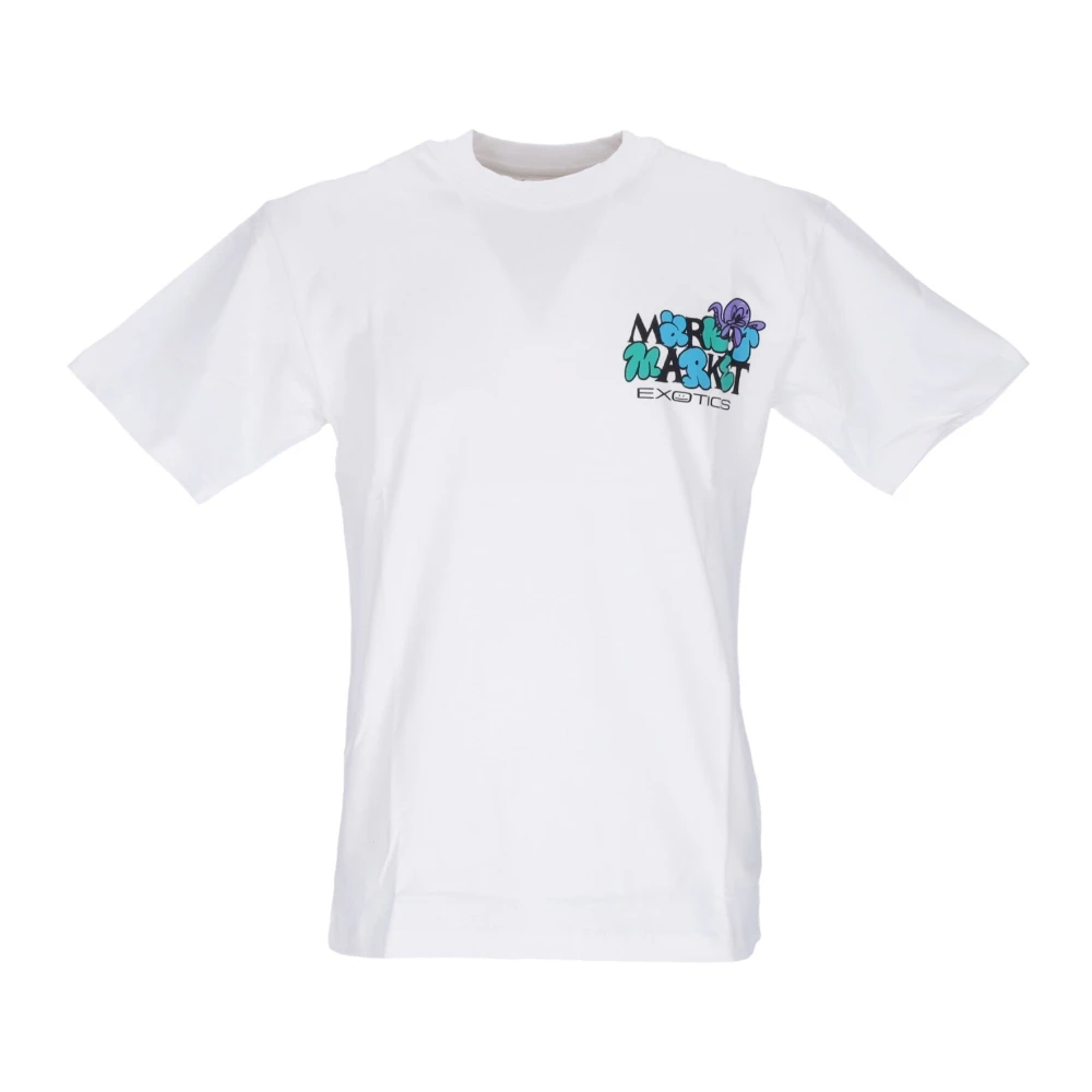 Market Exotische Auto Print Witte Tee White Heren