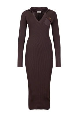 Zip-Up Midi Dress