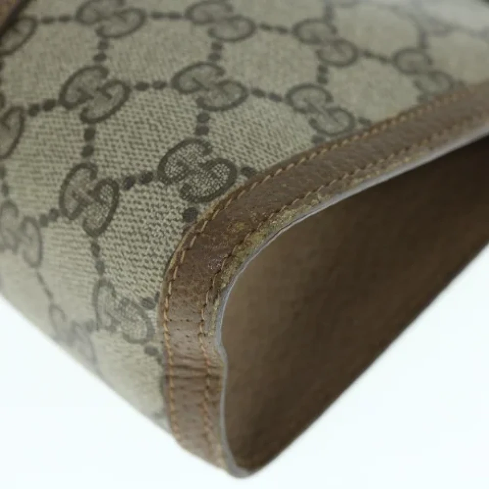 Gucci Vintage Pre-owned Canvas clutches Beige Dames