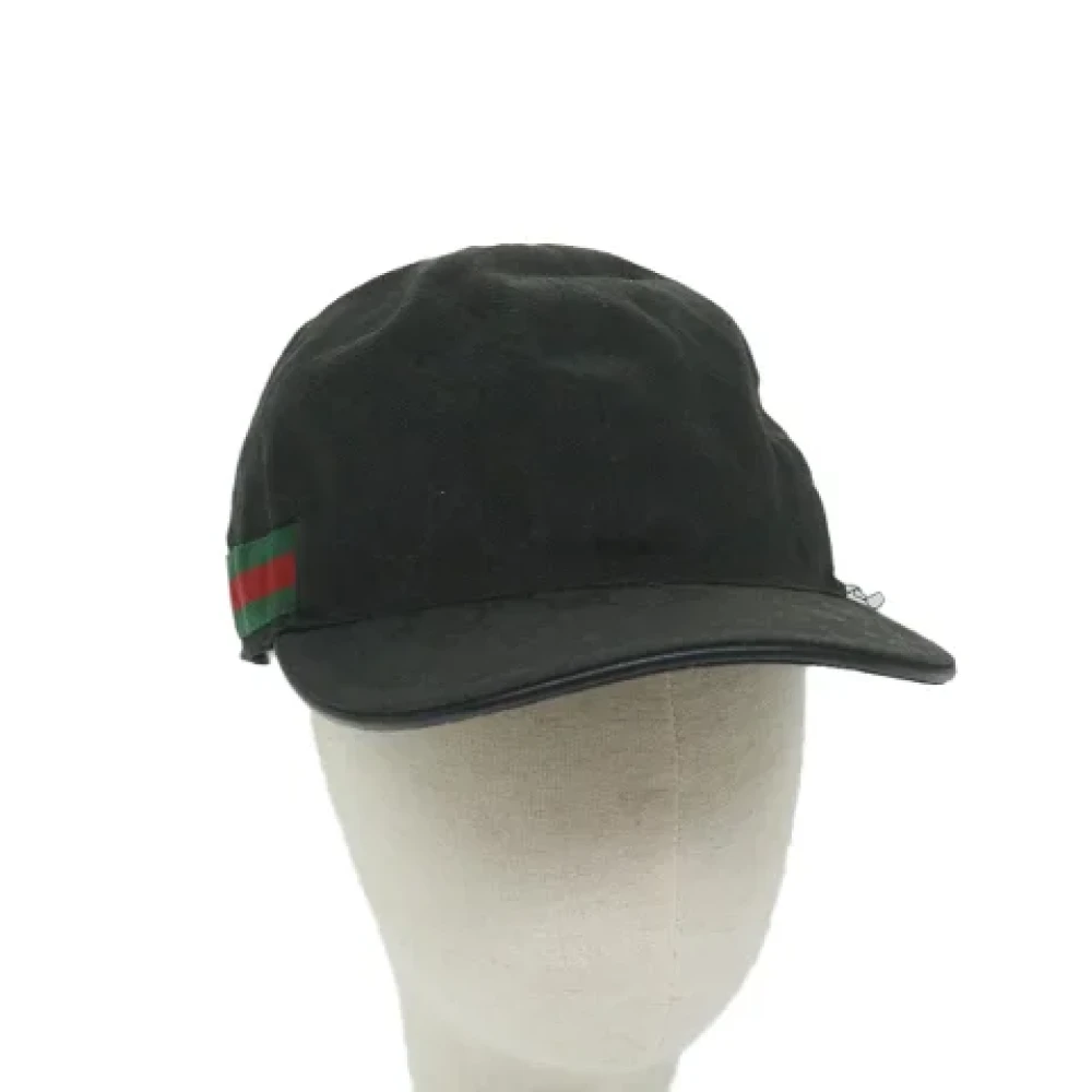 Gucci Vintage Pre-owned Canvas hats Black Dames