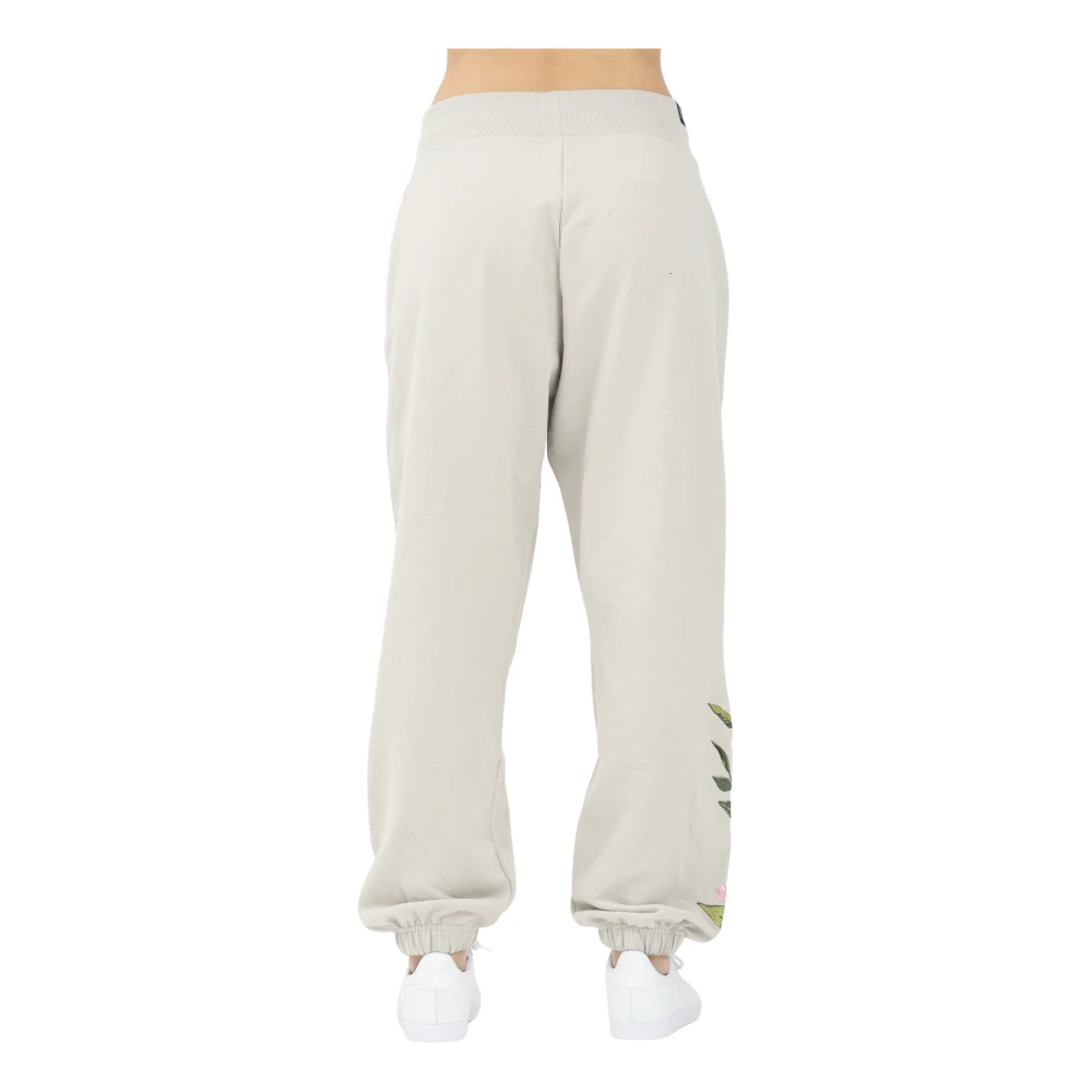 new era Bloemen Beige Sportbroek Dames Gray Dames