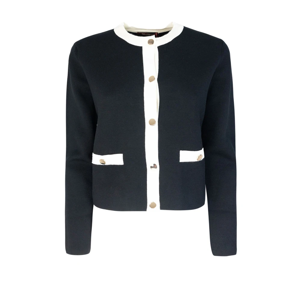 Max Mara Studio Zwarte Viscose Polyester Trui Black Dames