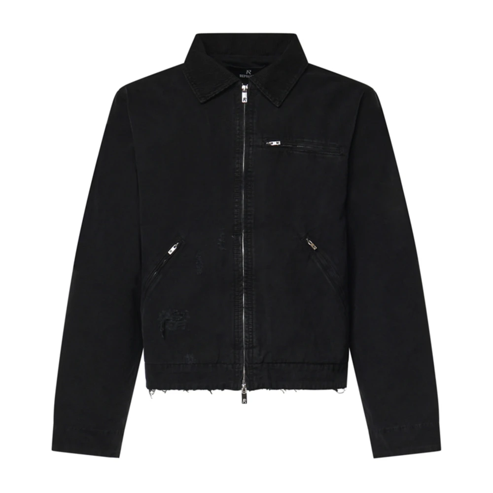 Represent Men's Work Cotton Harrington Jacket - Black - L - Image 8
