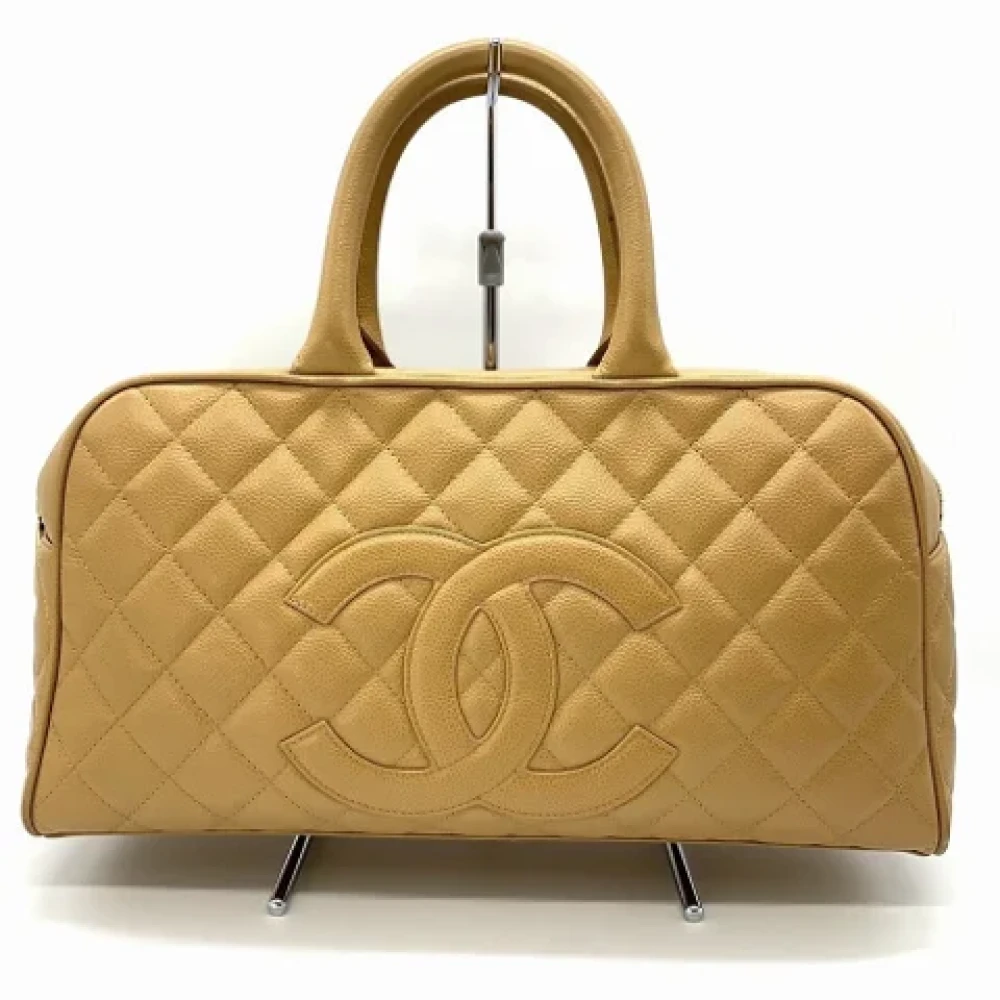 Chanel Vintage Pre-owned Leather chanel-bags Beige Dames