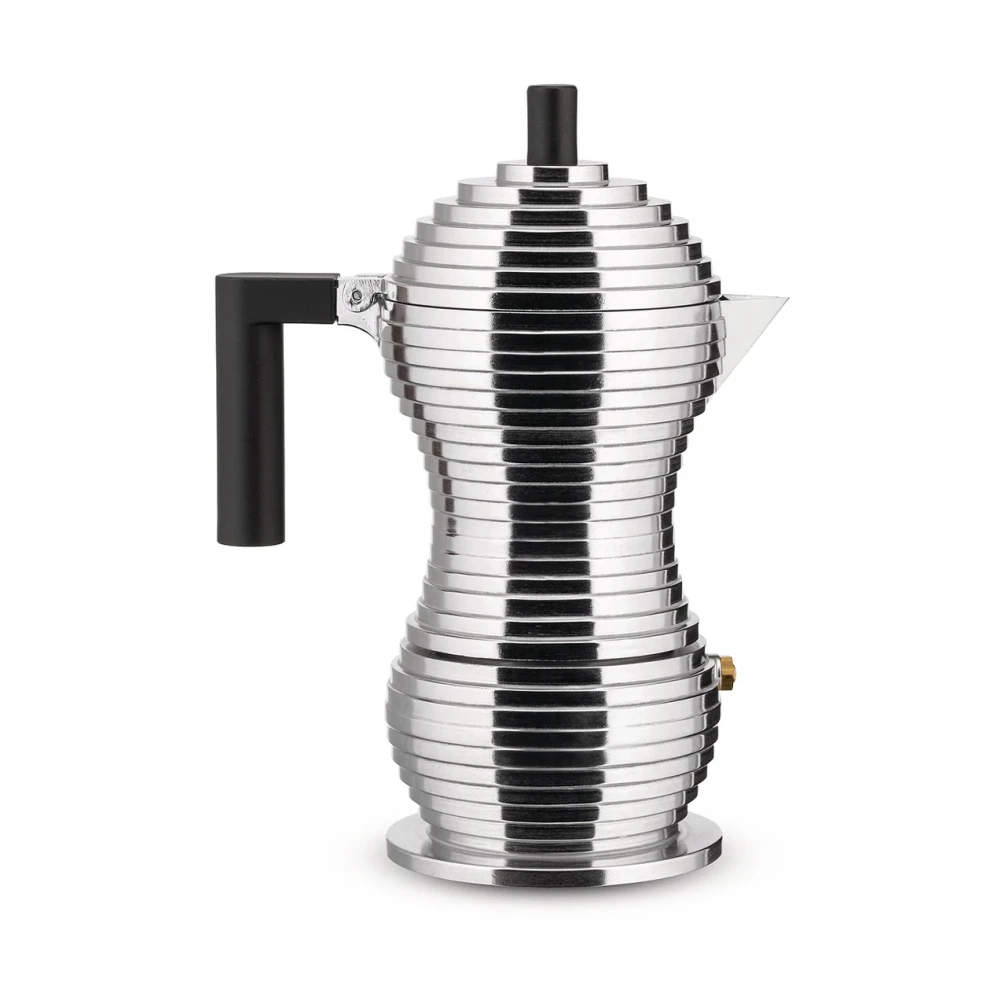 Alessi Pulcina Kaffebryggare, Aluminium, Svart Gray, Unisex