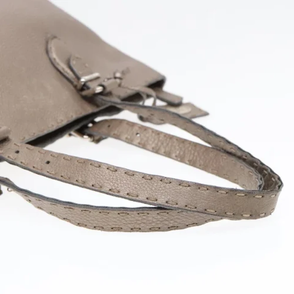 Fendi Vintage Pre-owned Leather fendi-bags Gray Dames