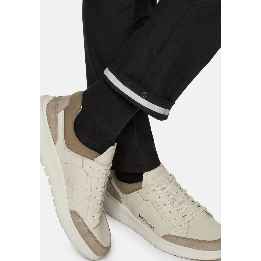 Boggi Milano Ergonomische broek van warpgebreid nylon B Tech Black Heren