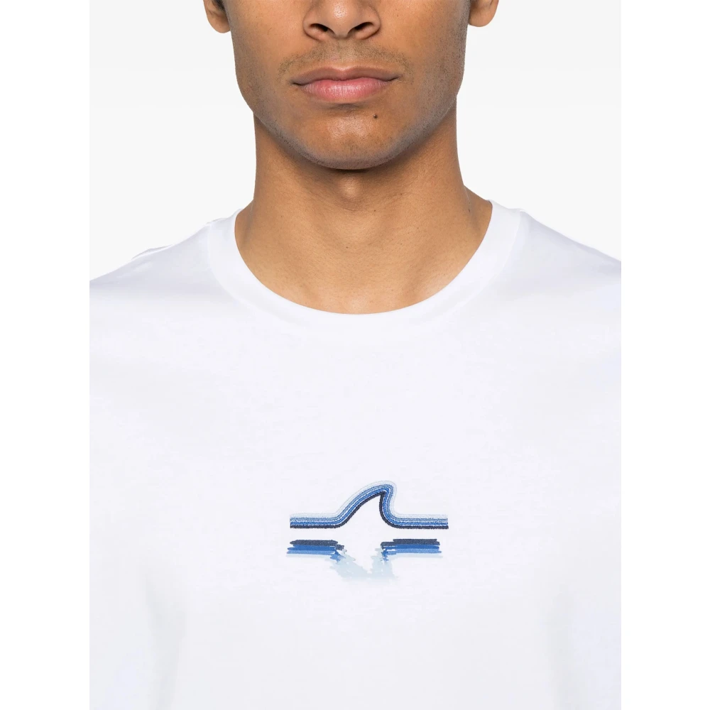 PAUL & SHARK Katoenen T-shirt in Blauw White Heren