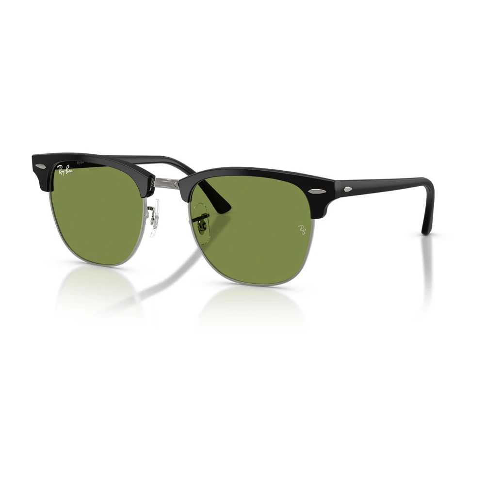 Ray - Ban Unisex Black/Green Rb3016 Clubmaster 601S4e Sunglasses Acetate Squared Normal - Image 3