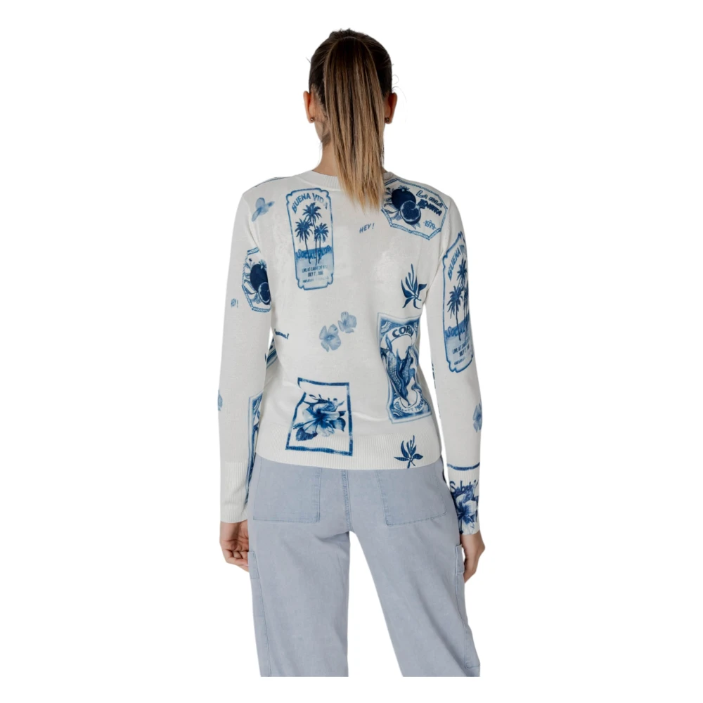 Desigual Breigoed Collectie met Viscose en Linnen Blue Dames
