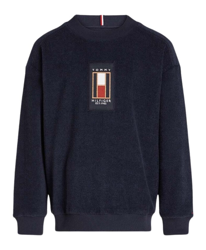 pull-enfant-bleu-effet-eponge