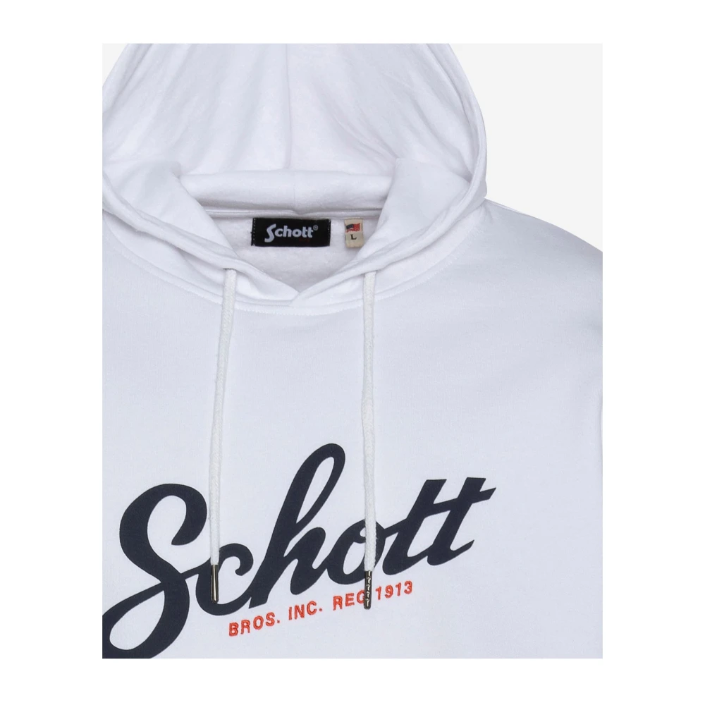 Schott NYC Hoodie Spencer White Heren