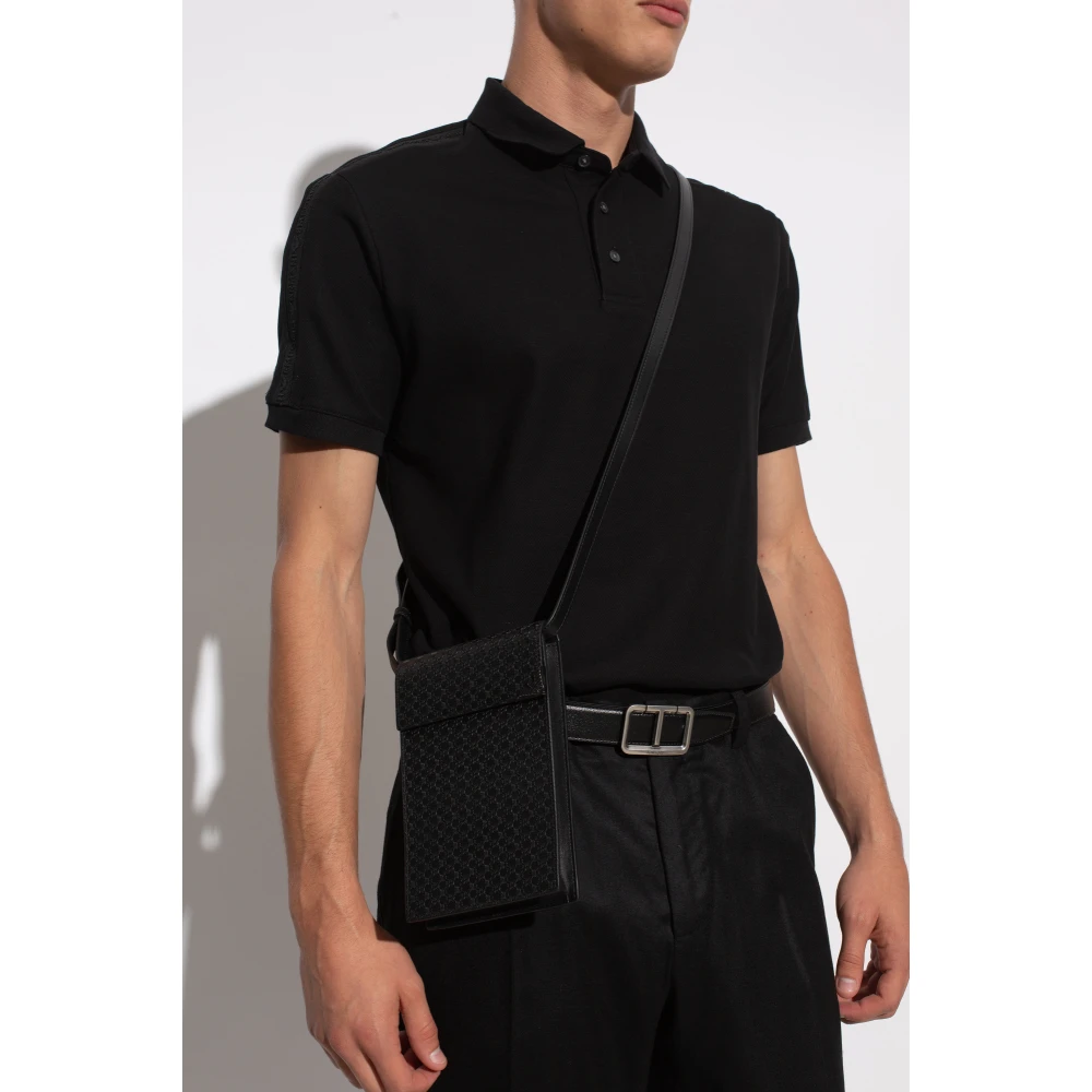 Emporio Armani Schoudertas met logo Black Heren