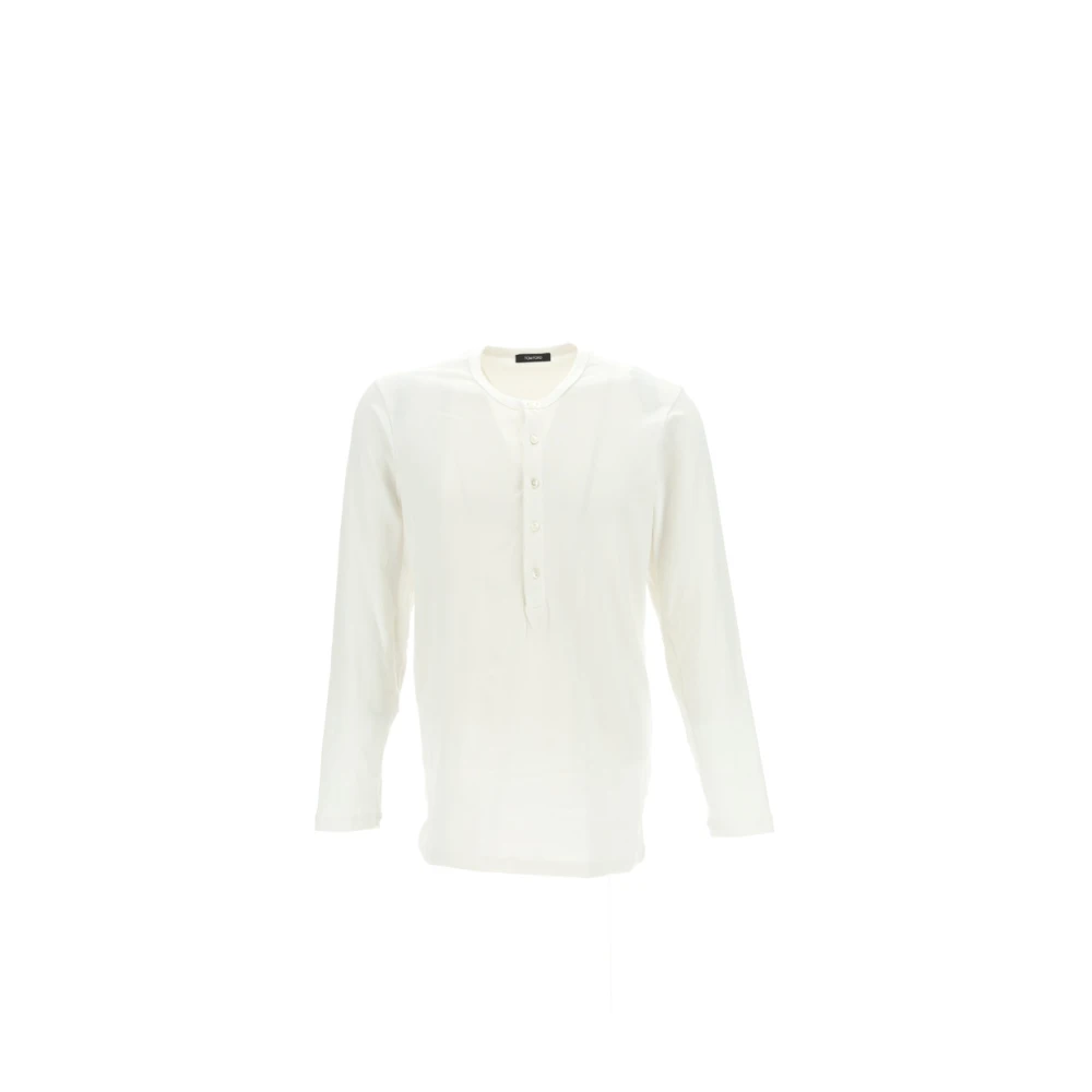 Tom Ford Lange mouwen T-shirt L M IN White Heren