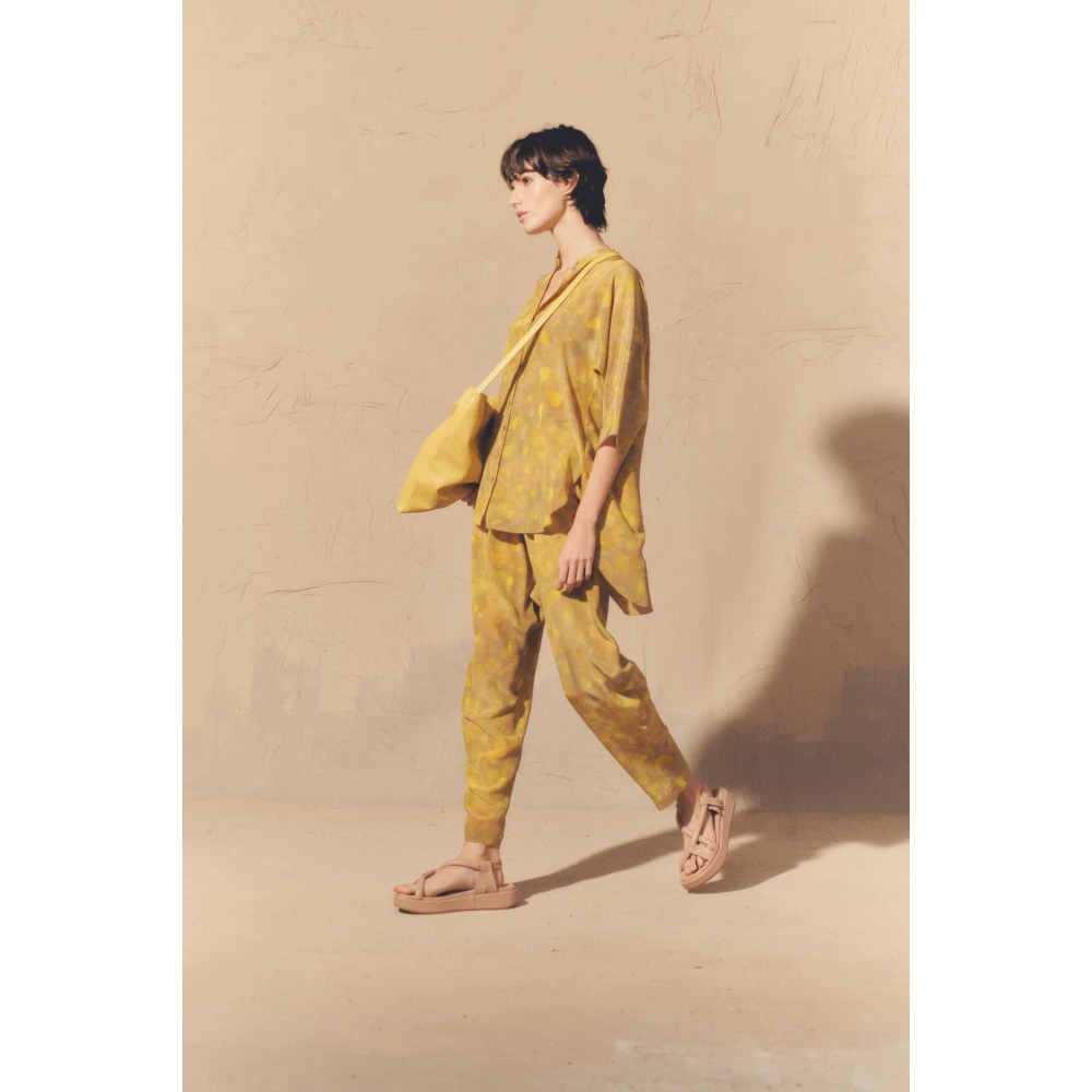 Cortana Oversized Zijden Shirt met Kimono Mouwen Multicolor Dames
