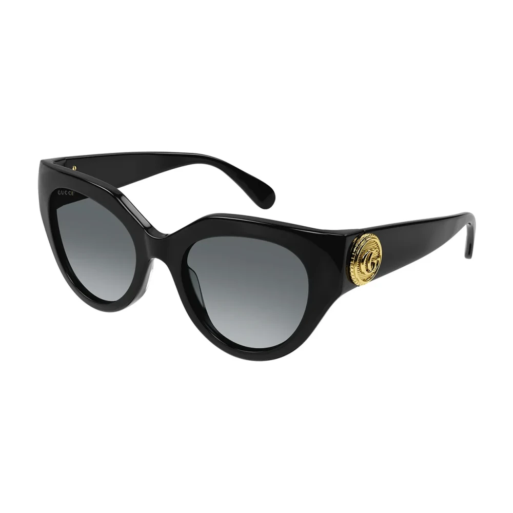 Gucci Women's Black Cat-Eye Sunglasses With Le Bouton Detail - Sunglasses - 52 Mm - Accessories