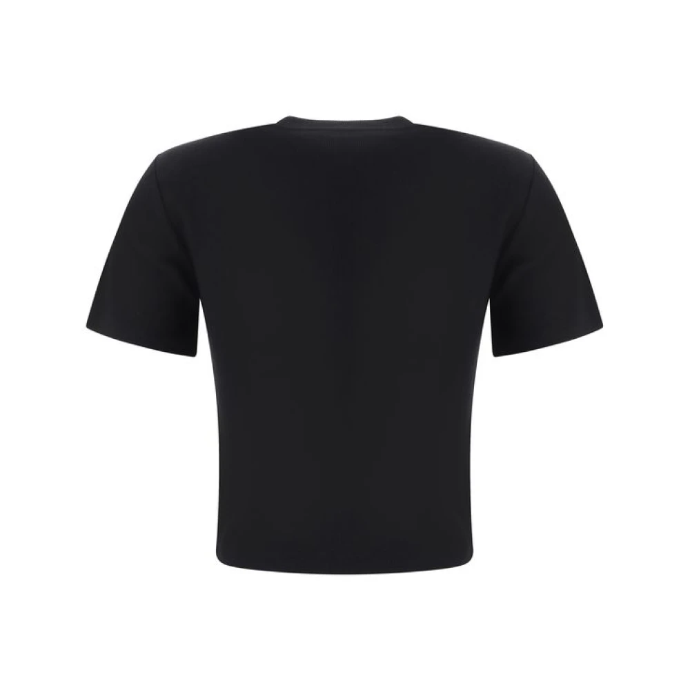 Amiri Baby T-shirt met geborduurd logo Black Dames