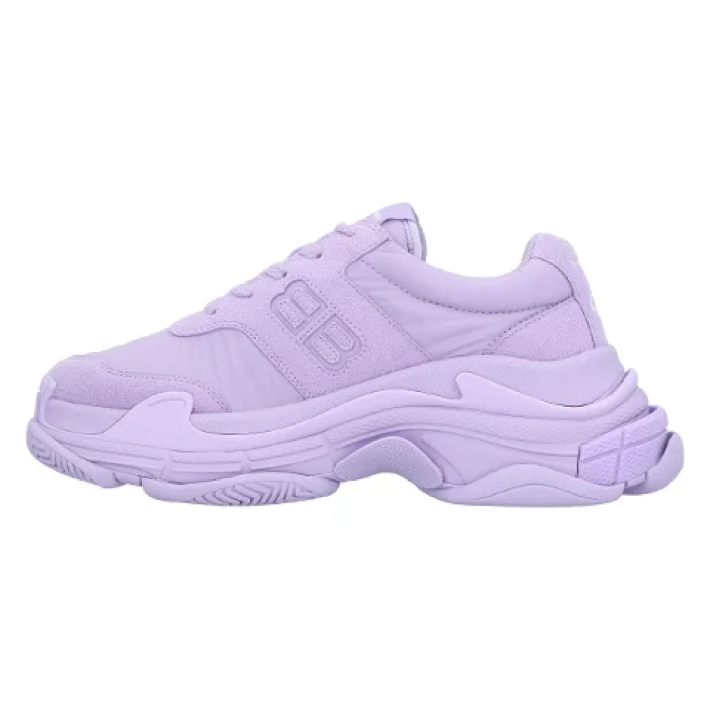 Balenciaga Leather sneakers Dames Schoenen Paars