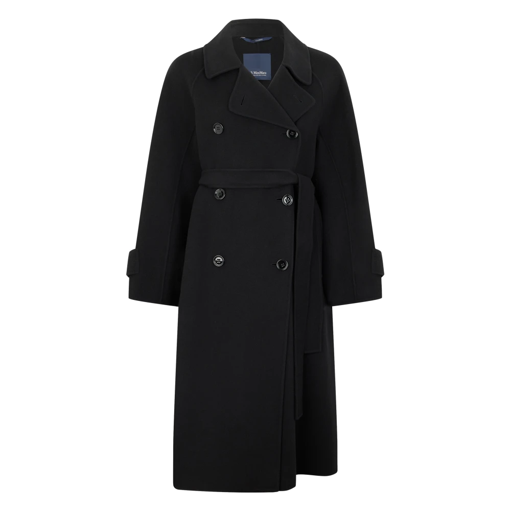 Max Mara Black Samanta Coat - Female - Double-Breasted Coats - 2XS - Coats