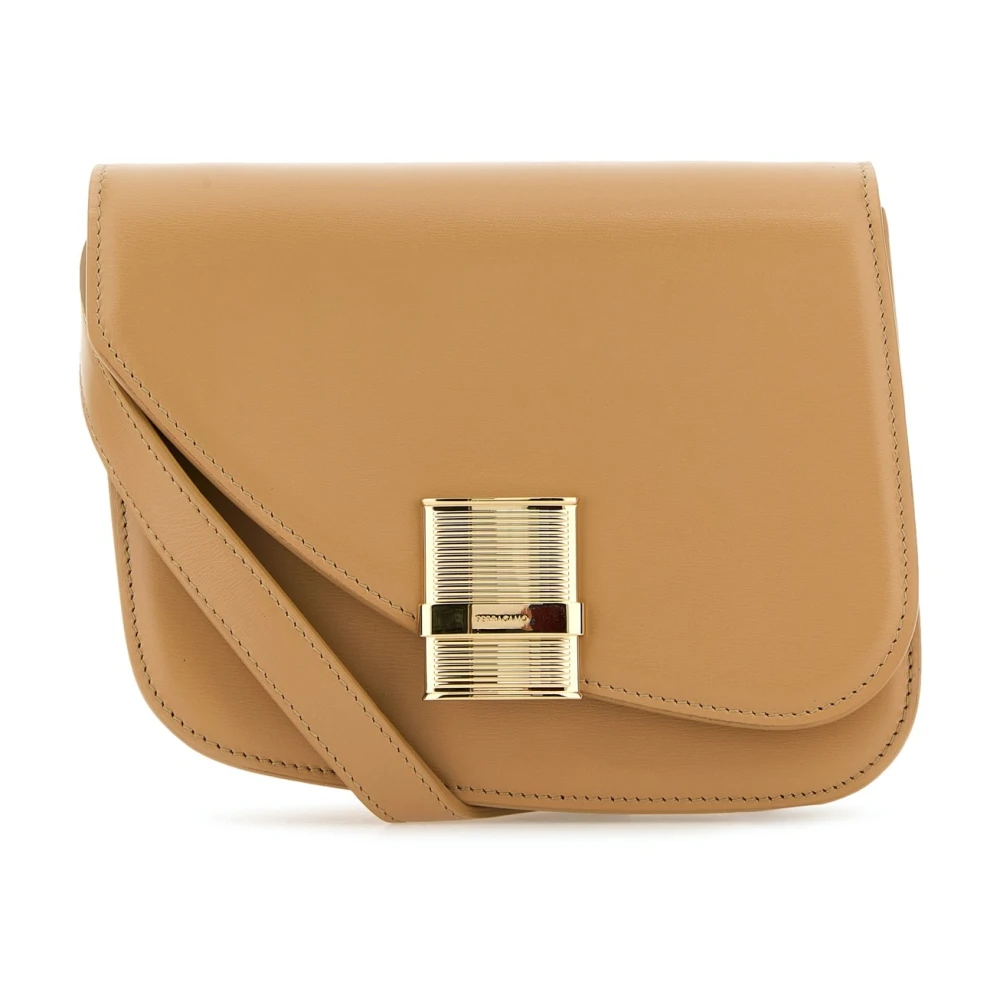 Ferragamo Women's Beige Cross Body Bags, One Size, Stylish Crossbody Bag Fiamma S