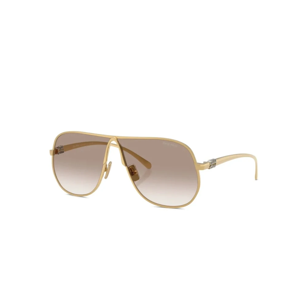 Miu Miu Women's Yellow A56s Aviator Sunglasses - Sunglasses - 66 Mm - Accessories
