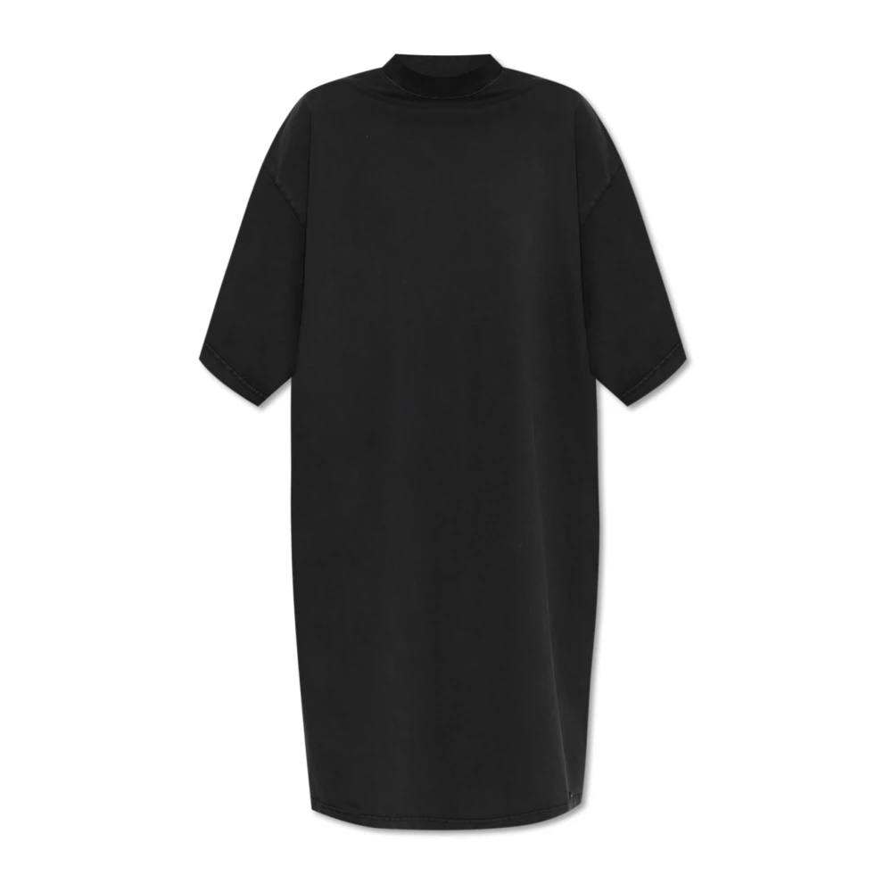 Balenciaga Moderne Logo-print T-shirt Jurk Black Dames