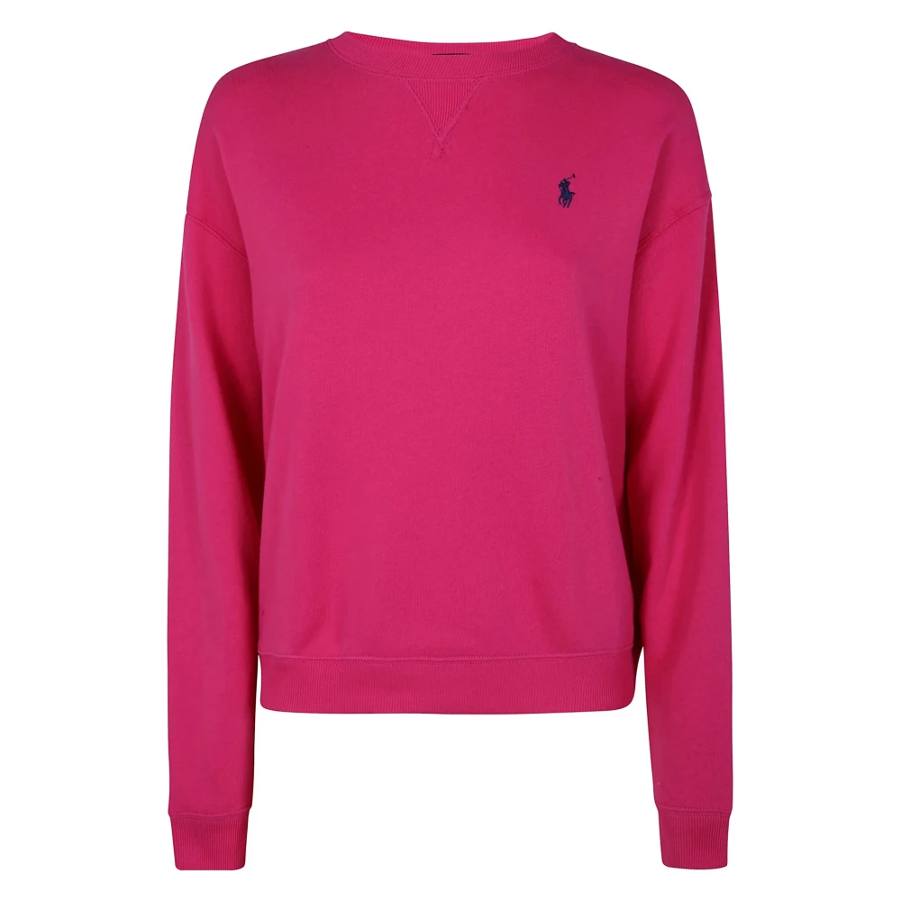 Polo Ralph Lauren Fuchsia trui met exclusieve ponyborduursel Pink Dames