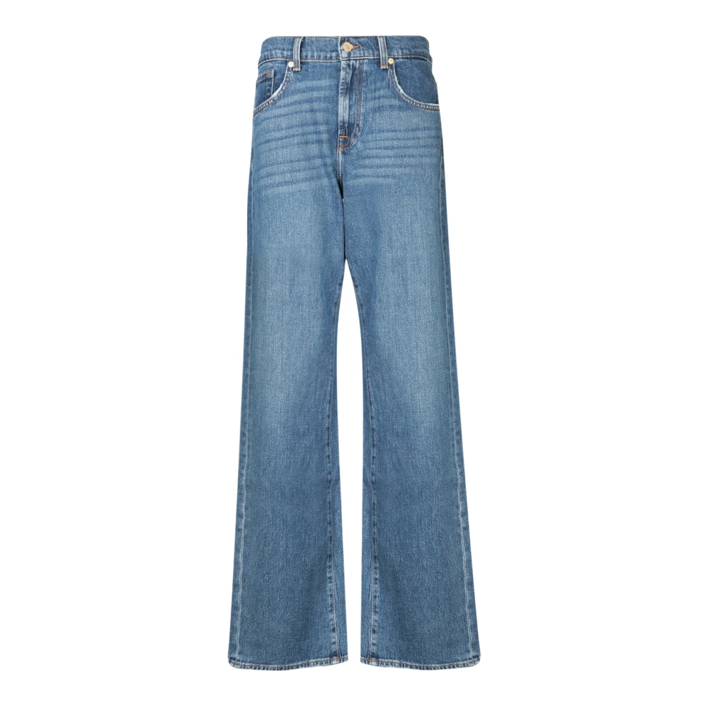 7 For All Mankind Wijde Jeans Denim Blue Dames