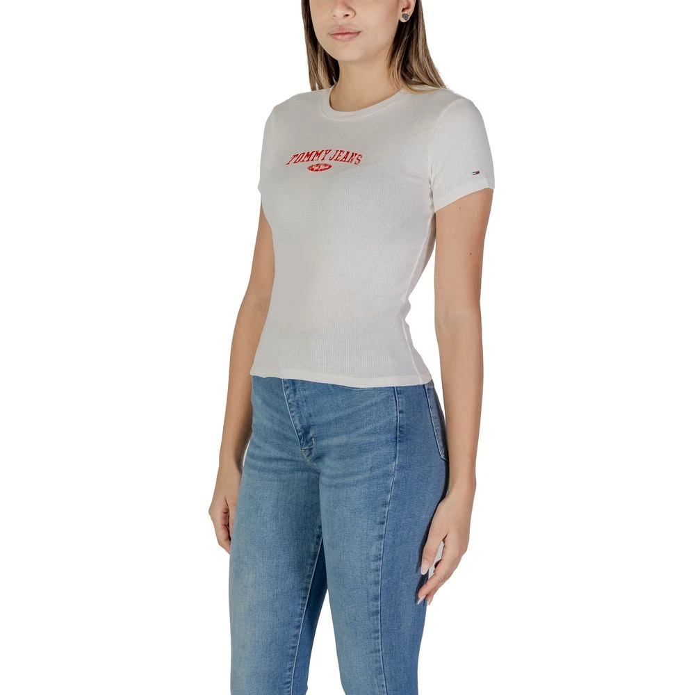Tommy Jeans Witte Katoenen Tops & T-shirt Collectie White Dames