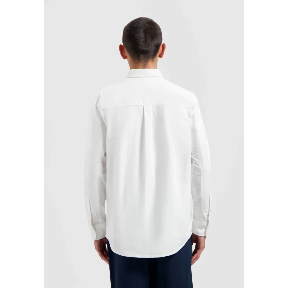 Olaf Hussein Oxford blouses wit White Heren