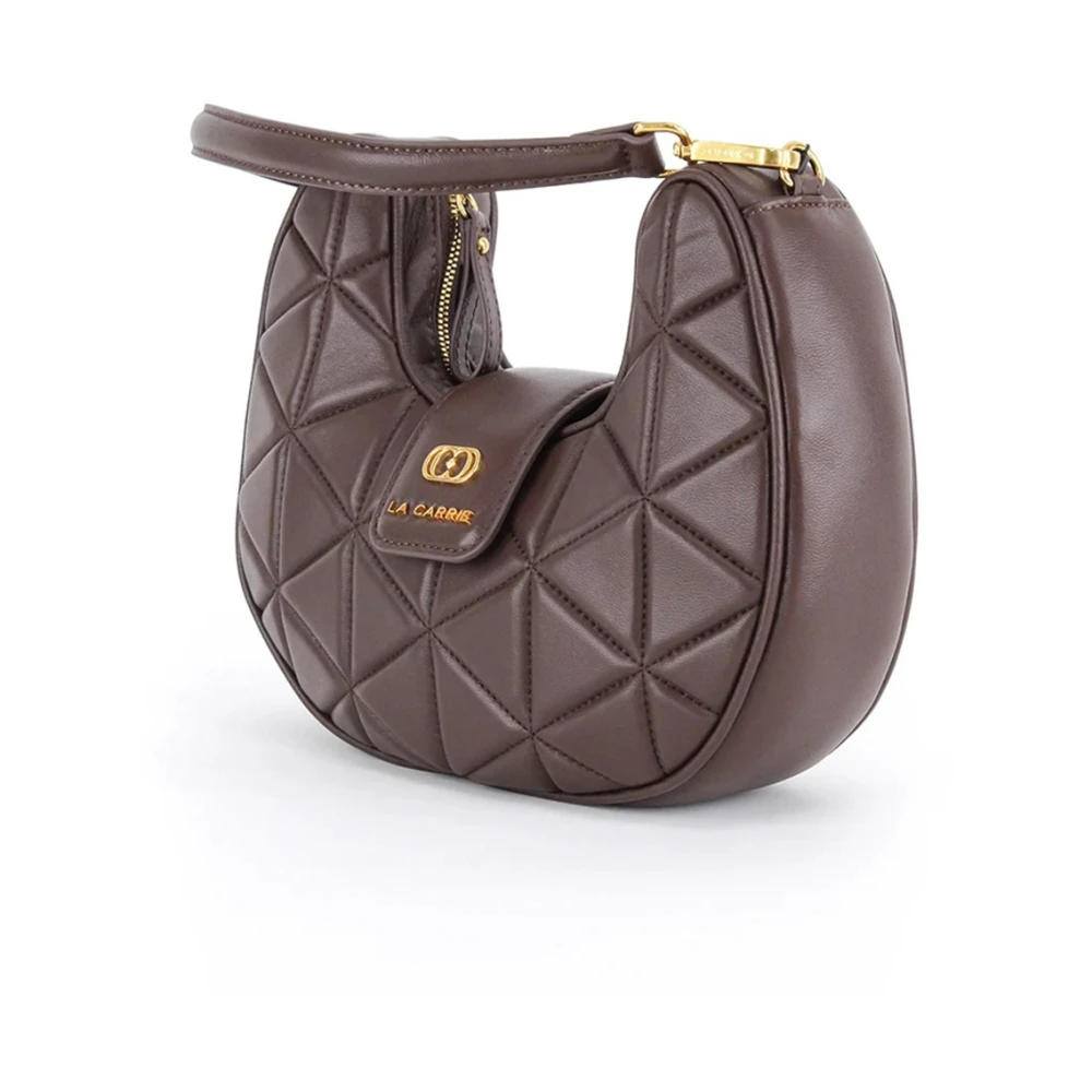 La Carrie Elegante Gewatteerde Leren Handtas Brown Dames