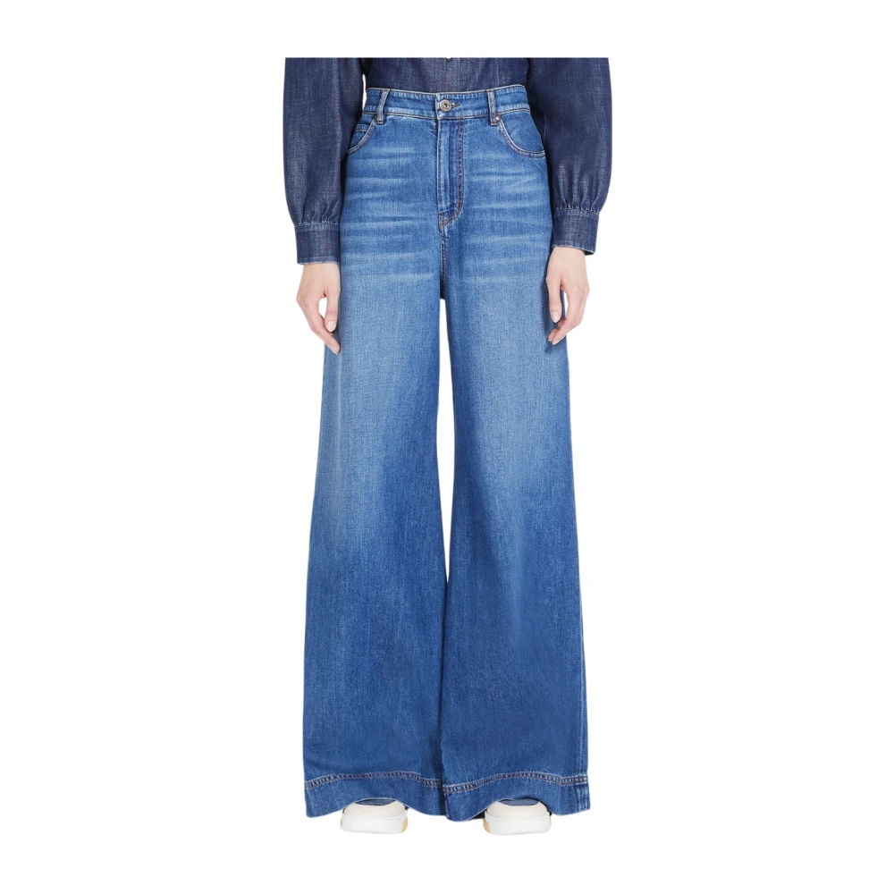 Max Mara Vega Broek Blue Dames