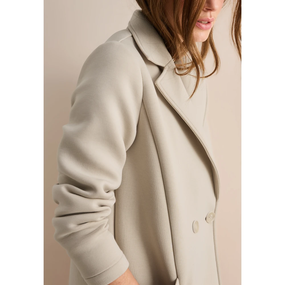 cecil Scuba Jas met Revers Kraag en Zakken Beige Dames